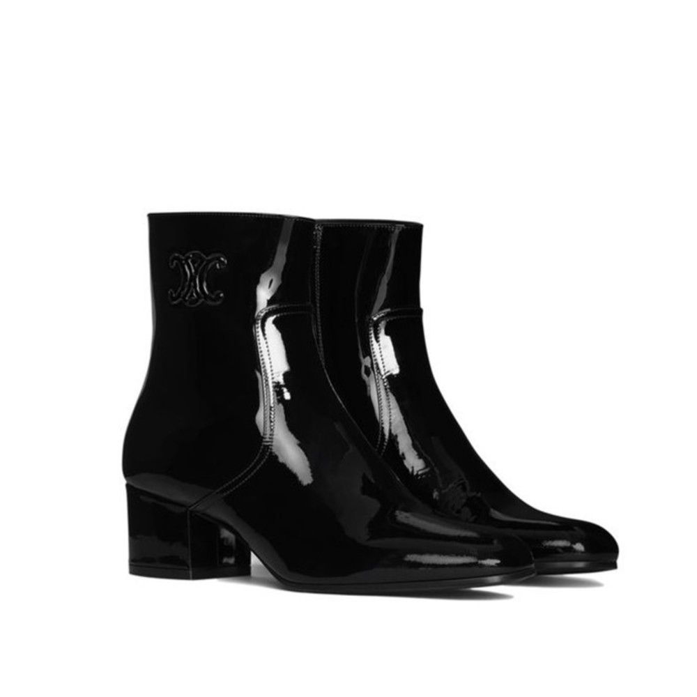 Celine Triomphe Zipped Leather Boots - NWT - Picture 2 of 3